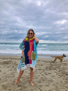Towel Poncho - short & wide - Beach Xmas
