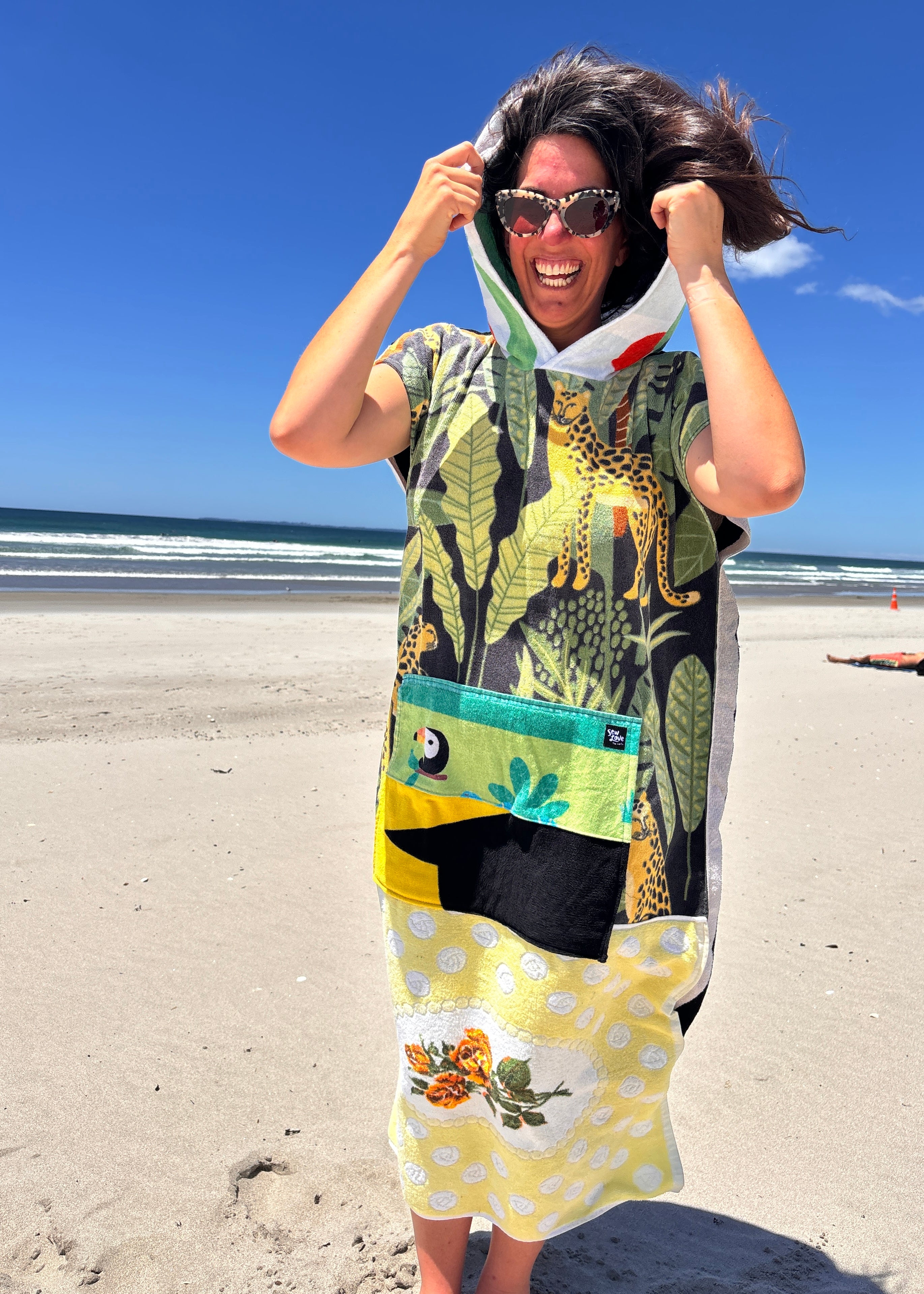 Towel Poncho - L - Jungle Bean Pole