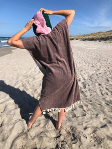 Towel Poncho - L - Beige Beach Babe