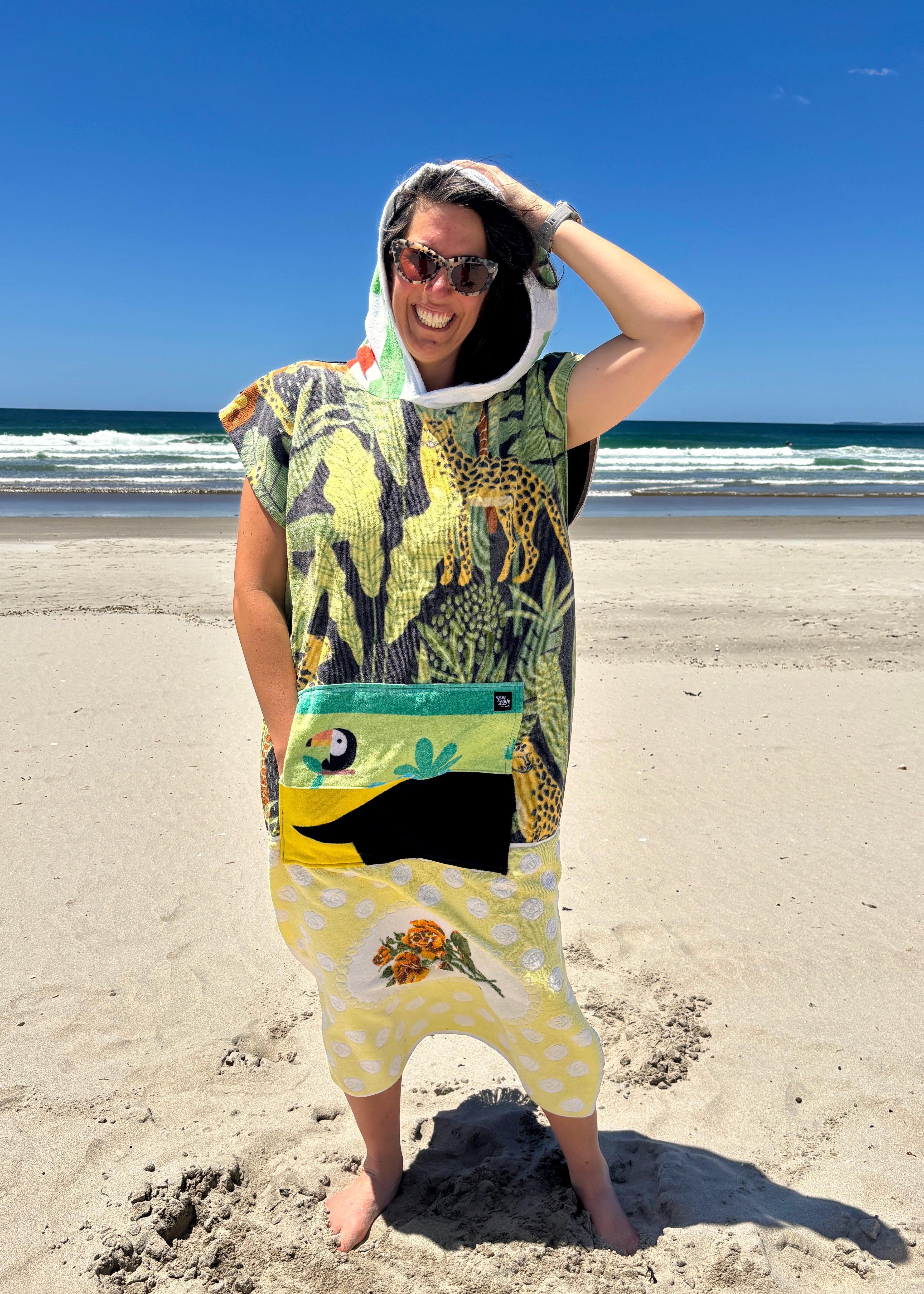 Towel Poncho - L - Jungle Bean Pole
