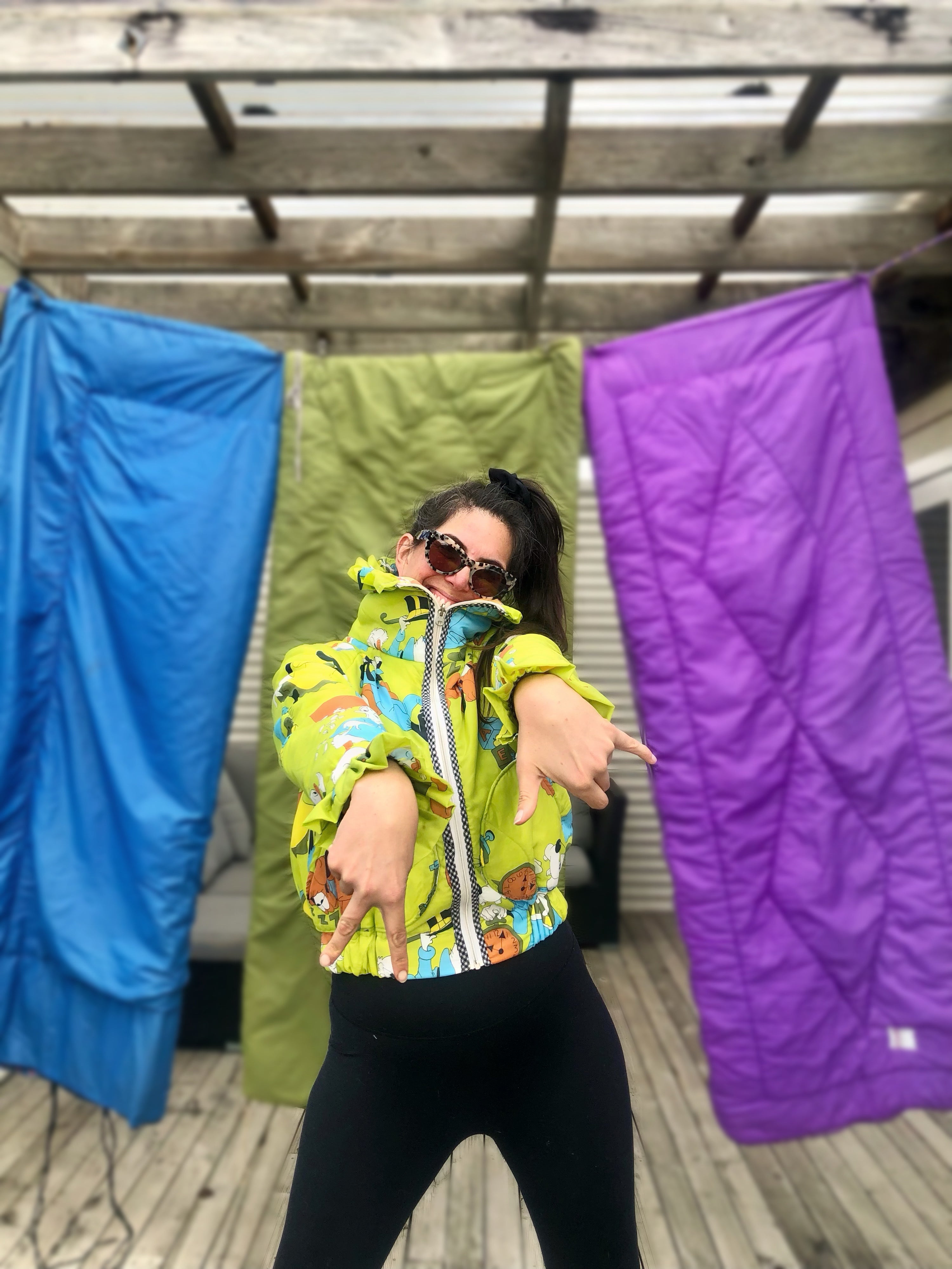 Puffy Jacket - S - Lime Disney