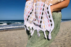 Towel Poncho - L - Beige Beach Babe
