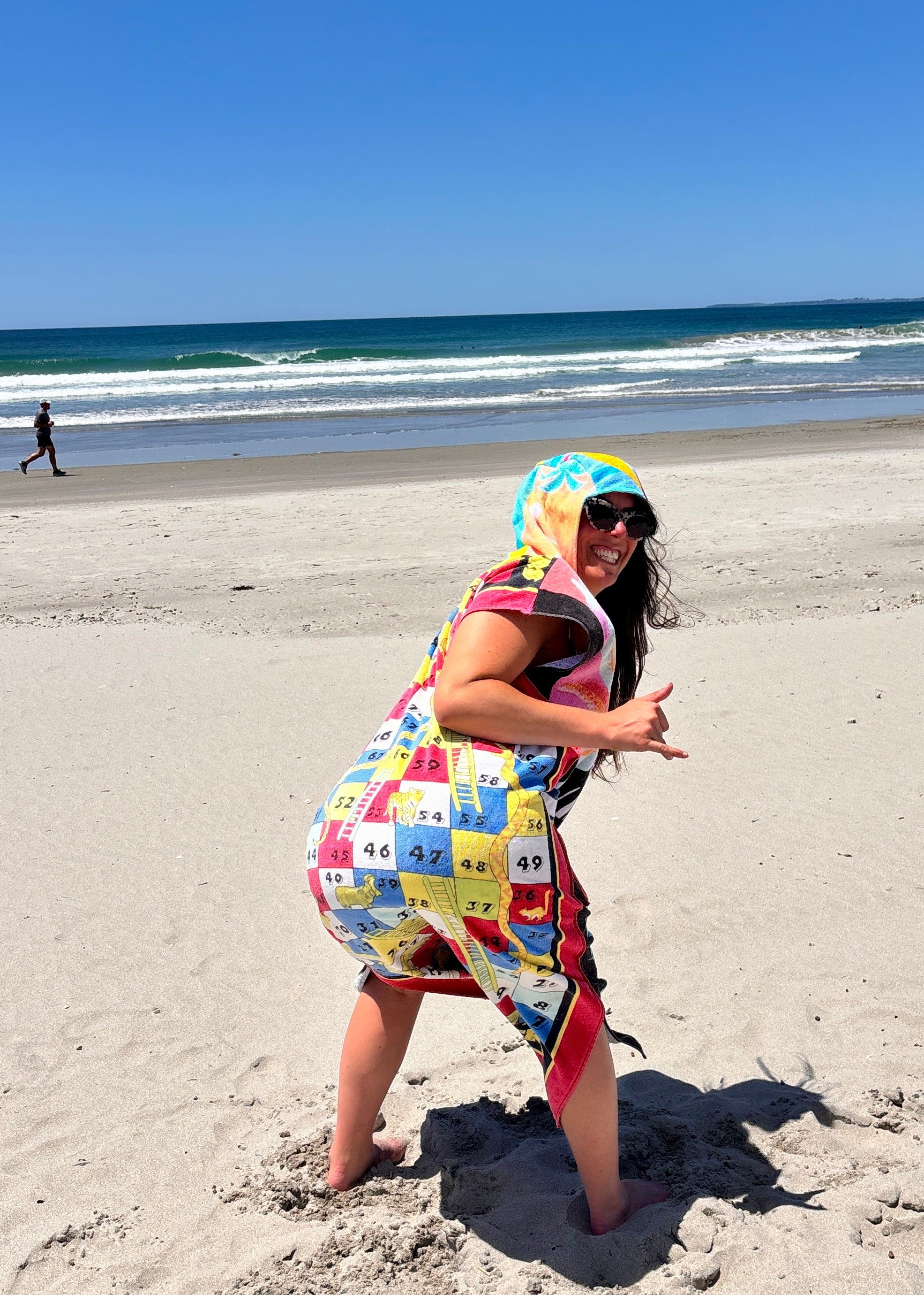 Towel Poncho - L - Tropical Snakes