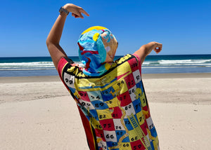 Towel Poncho - L - Tropical Snakes