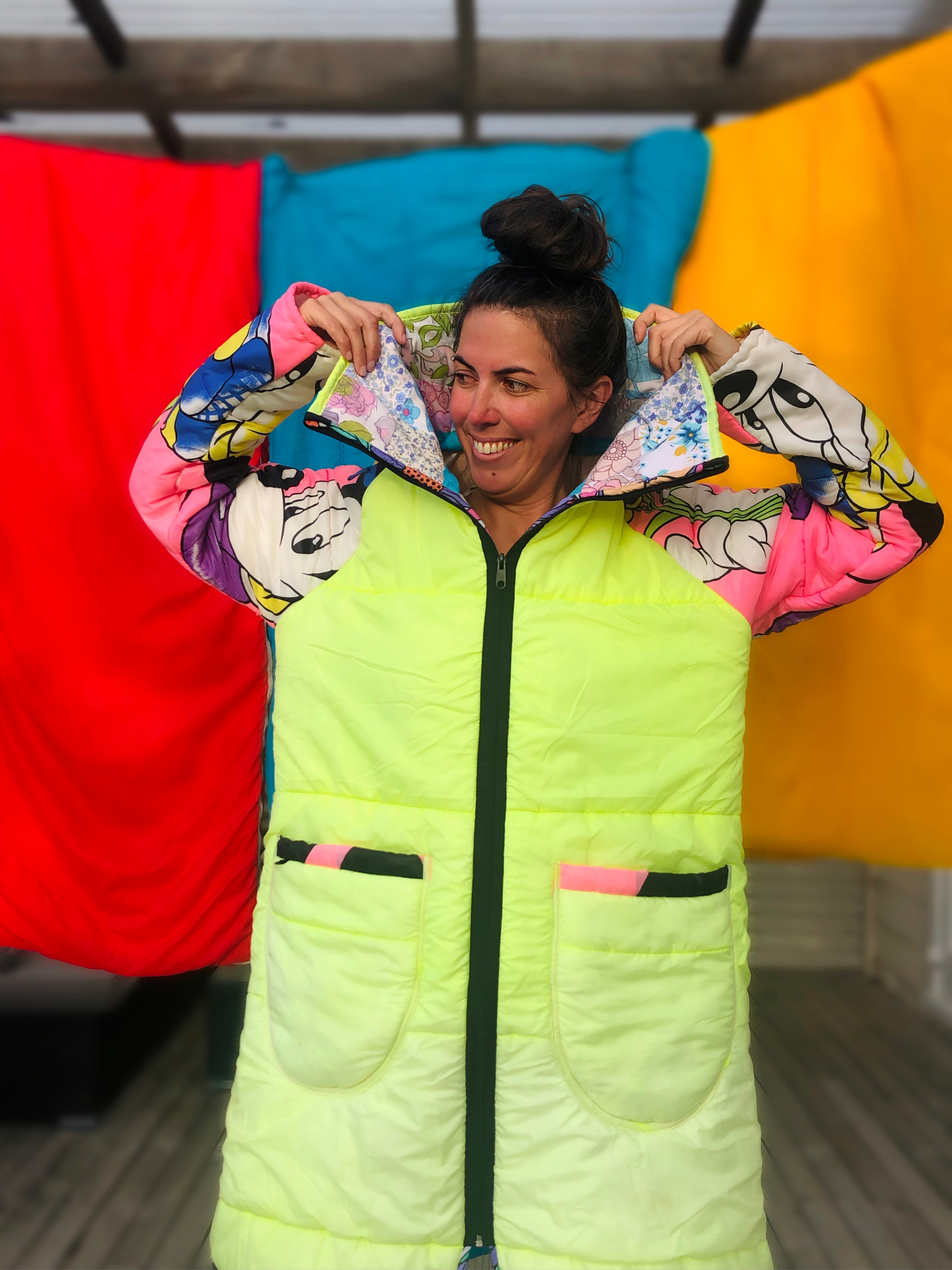 Puffy Jacket - L - Fluro Super Snuggler