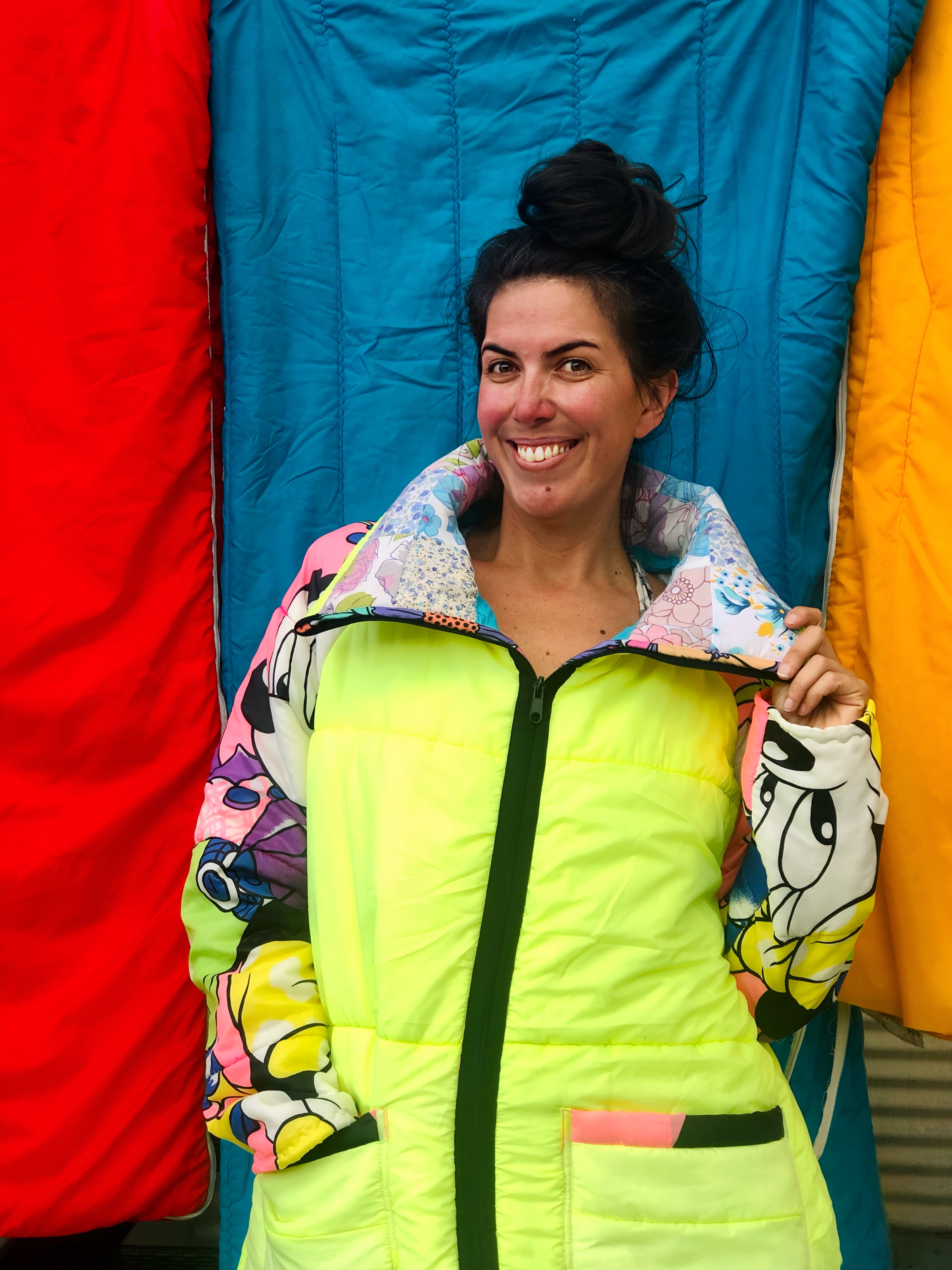 Puffy Jacket - L - Fluro Super Snuggler